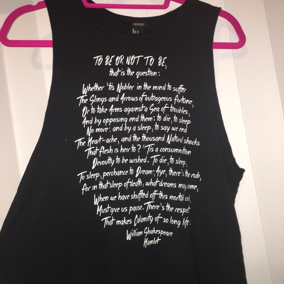 Forever 21 To Be or Not To Be Muscle Tee - Picture 3 of 3